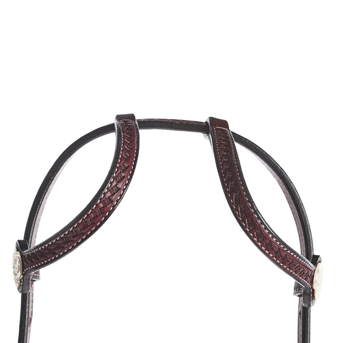 NRS Silver Basket Stamp Double Ear Show Headstall