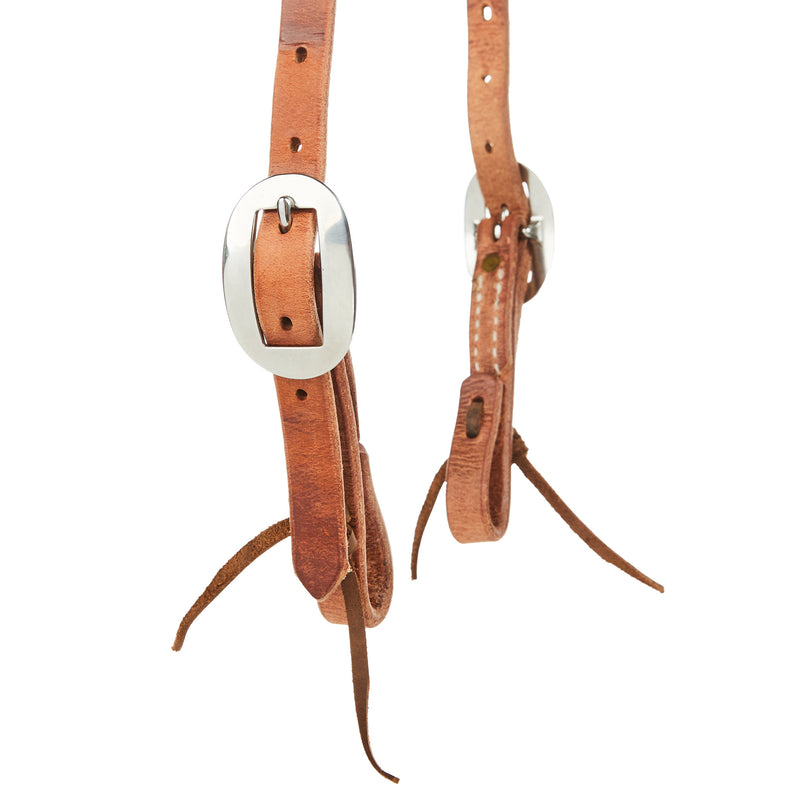 NRS TACK Natural 5/8 Inch Single Ear Gag Cheek Headstall