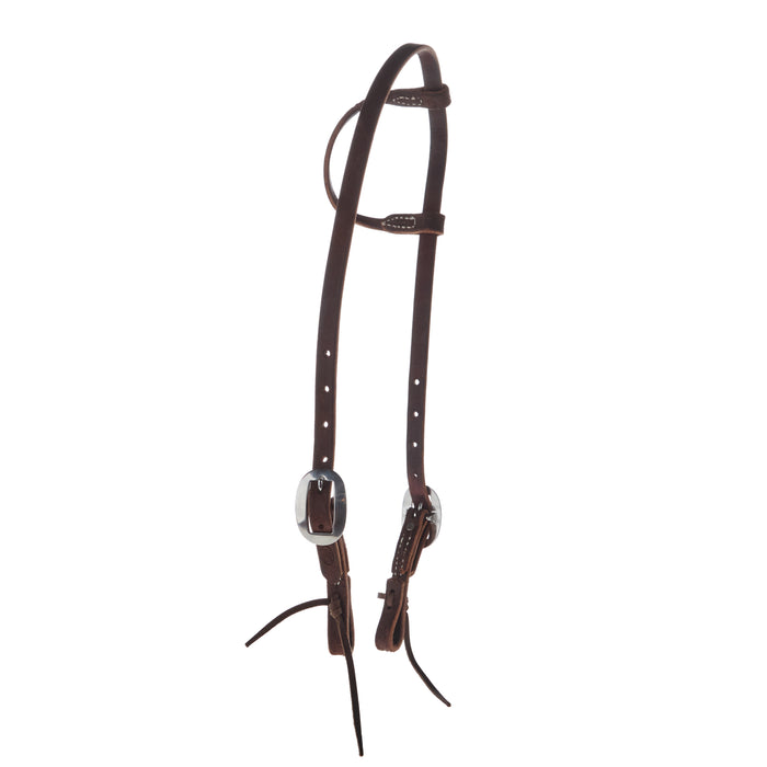 NRS TACK Chocolate Roughout Single Ear Gag Headstall