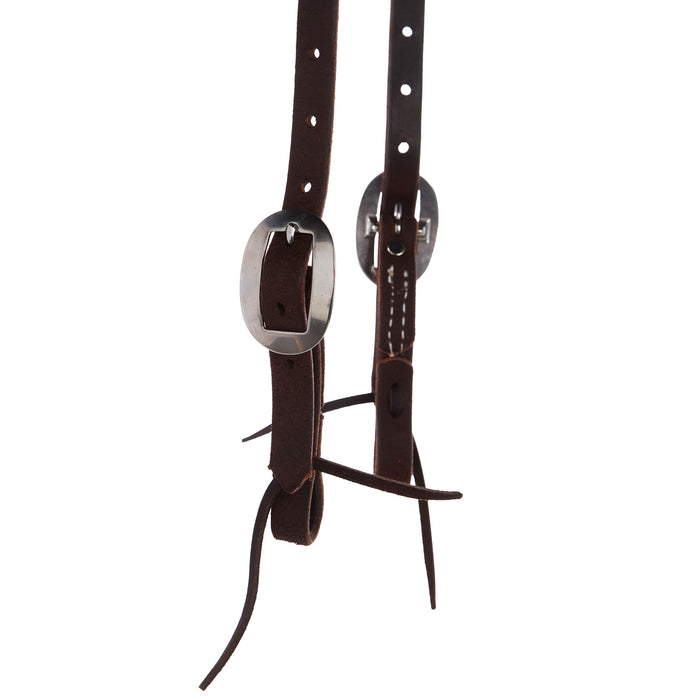 NRS TACK Roughout Chocolate Harness Single Ear Headstall