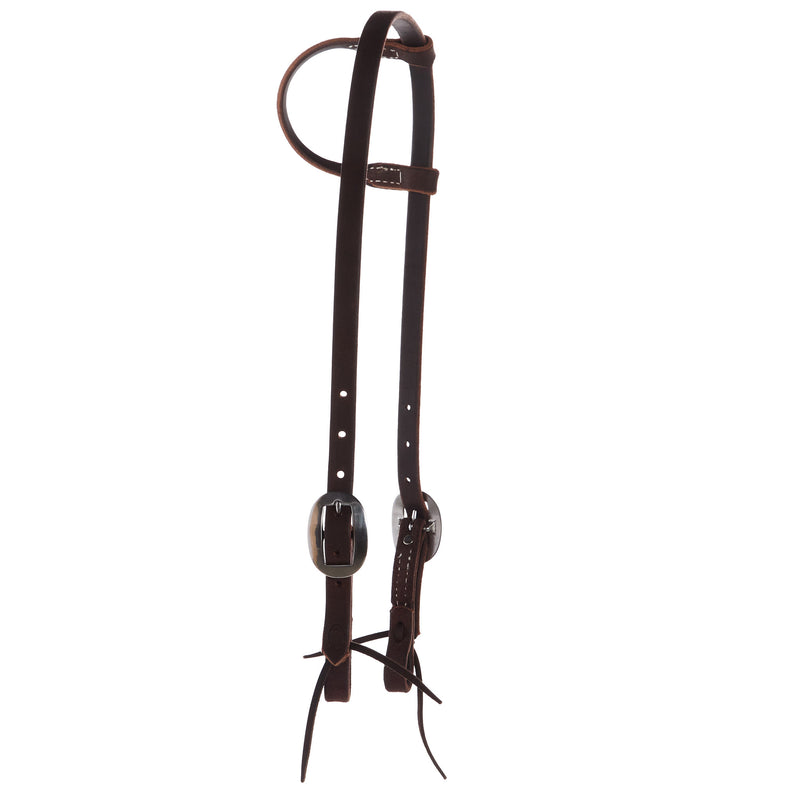 NRS TACK Roughout Chocolate Harness Single Ear Headstall