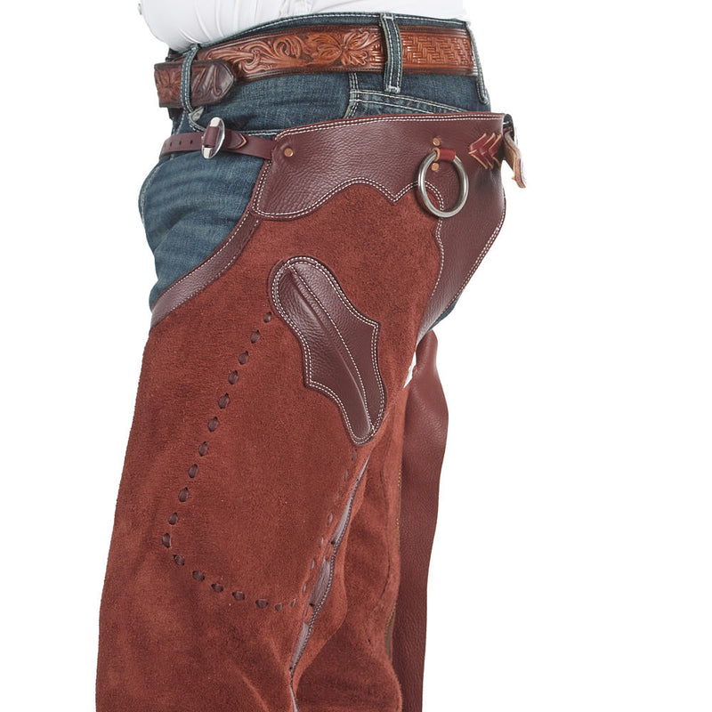 Rockin' Y Arizona Work Chaps with Black Slot Concho