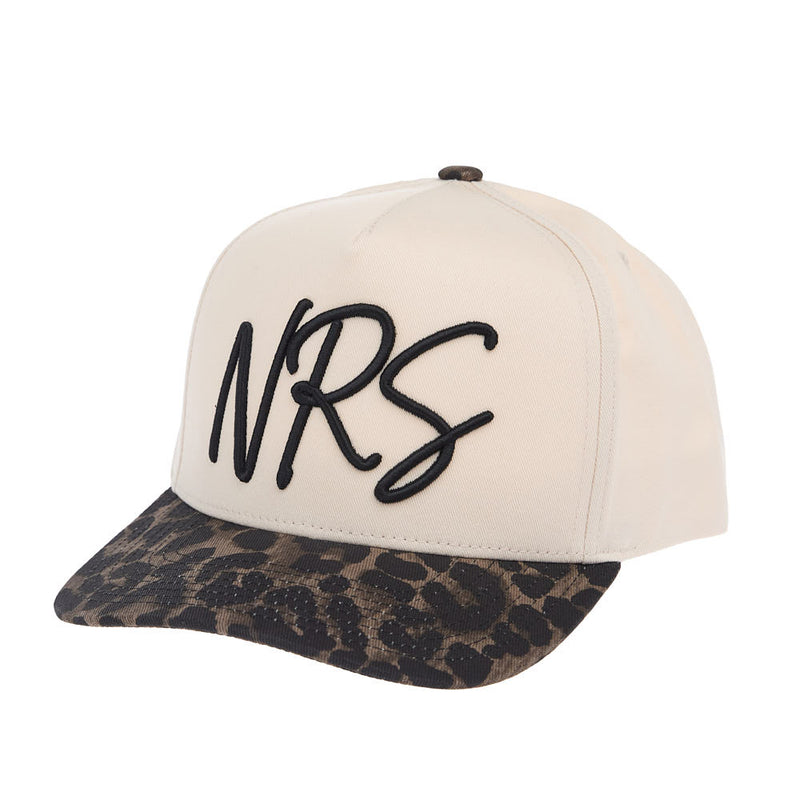 NRS Script Logo Cream & Cheetah Cap