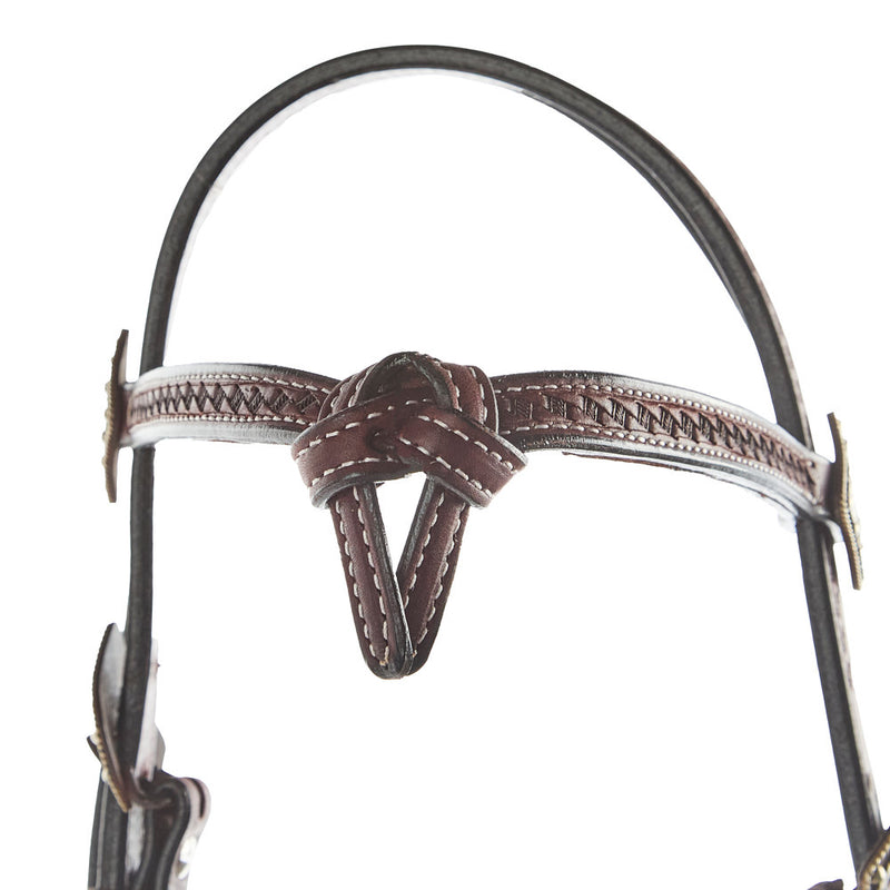 NRS Silver Basket Stamp Futurity Knot Browband Show Headstall