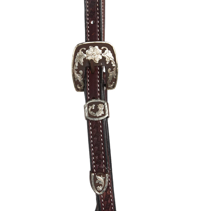 NRS Silver Iron Single Ear Basket Stamp Show Headstall