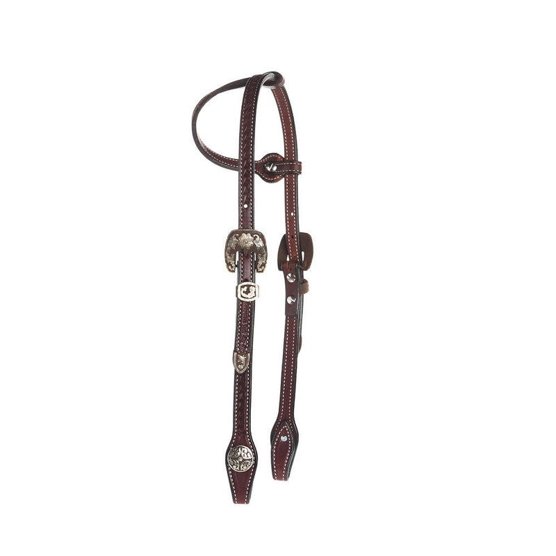 NRS Silver Iron Single Ear Basket Stamp Show Headstall