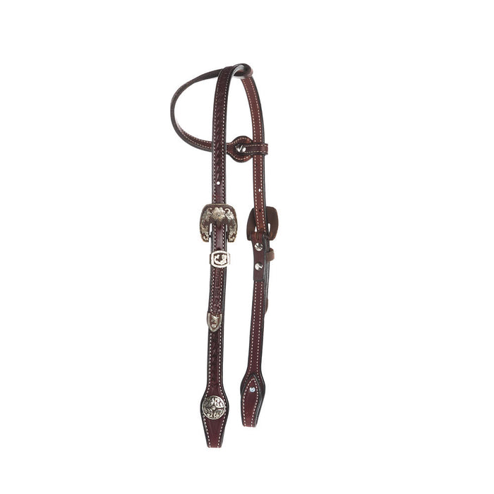 NRS Silver Iron Single Ear Basket Stamp Show Headstall