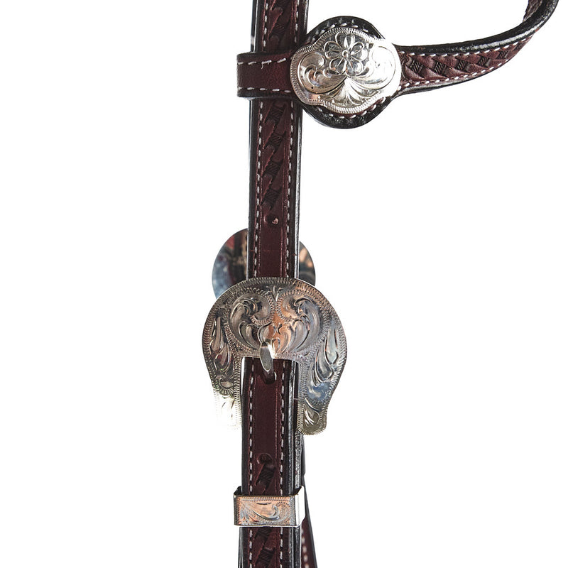 NRS Silver Single Ear Basket Stamp Show Headstall