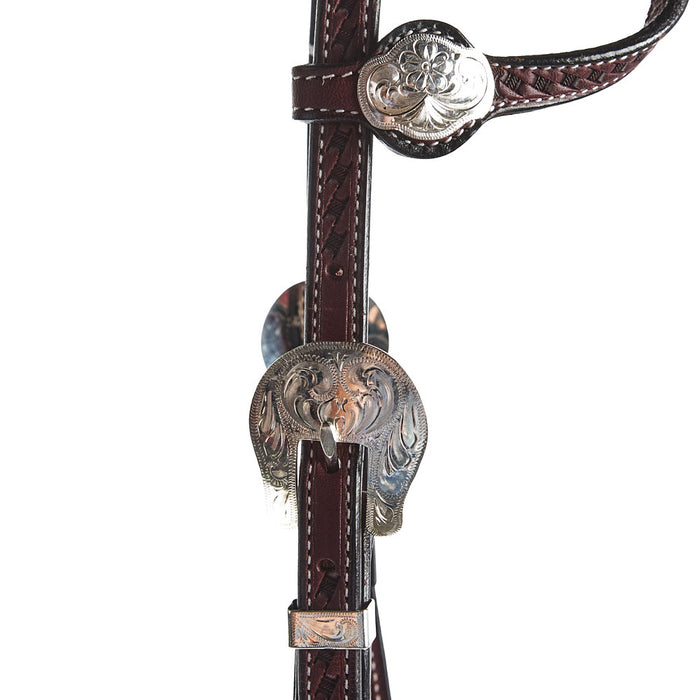 NRS Silver Single Ear Basket Stamp Show Headstall