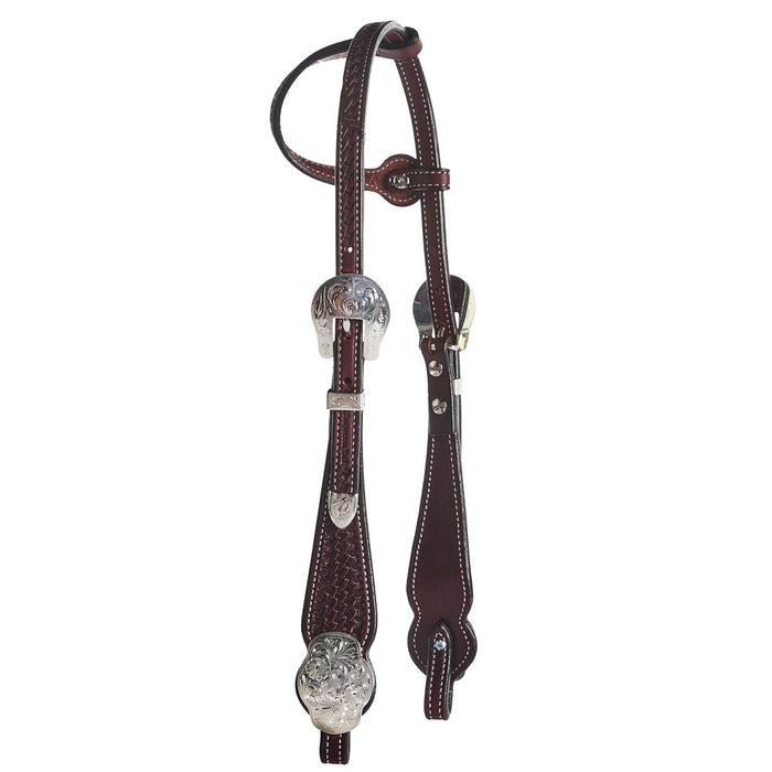 NRS Silver Single Ear Basket Stamp Show Headstall