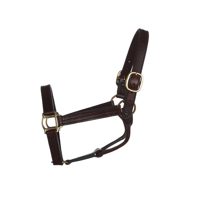 NRS Tack Triple Stitched 1 1/8in Track Halter w/ Fixed Chin