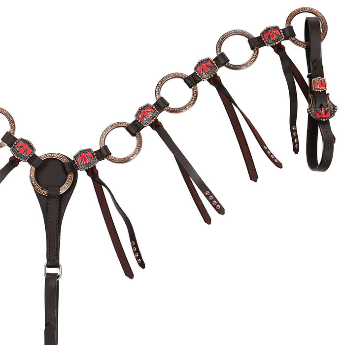 NRS Dark Pink Thunderbird Copper Ring Breast Collar