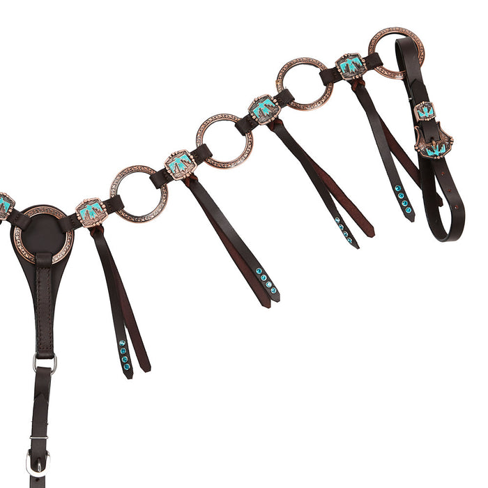 NRS Turquoise Thunderbird Copper Ring Breast Collar