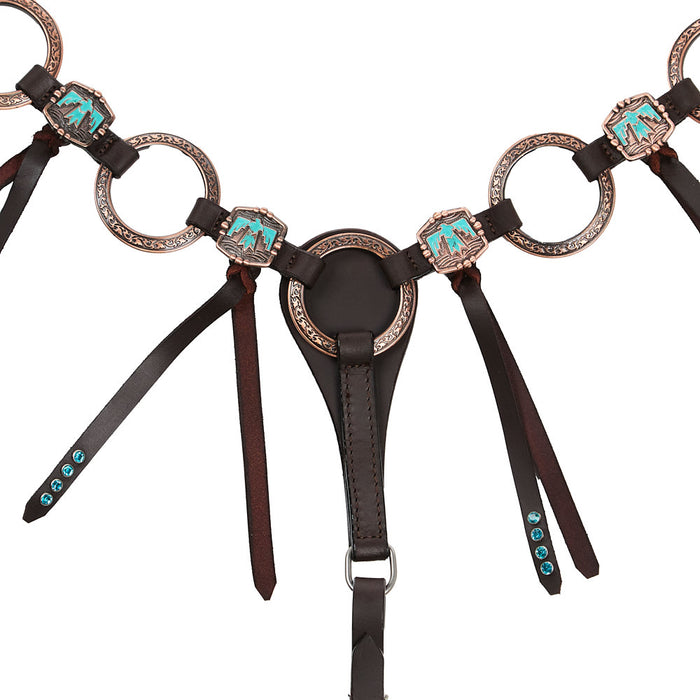 NRS Turquoise Thunderbird Copper Ring Breast Collar