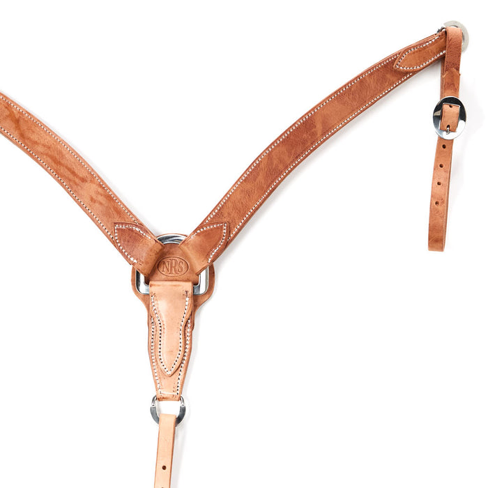 NRS TACK Natural Hermann Oak 1 1/2in Tapered Breast Collar