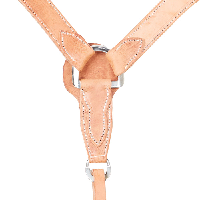 NRS TACK Natural Hermann Oak 1 1/2in Tapered Breast Collar