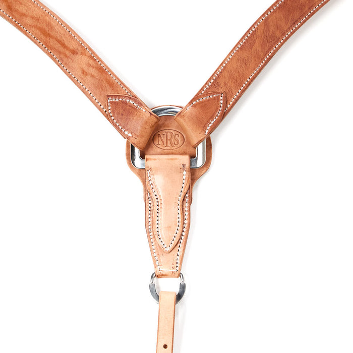 NRS TACK Natural Hermann Oak 1 1/2in Tapered Breast Collar