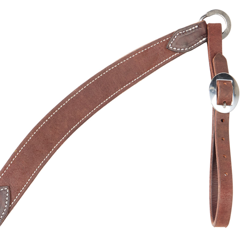 NRS TACK Roughout Chocolate Harness 1 1/2in Tapered Breast Collar