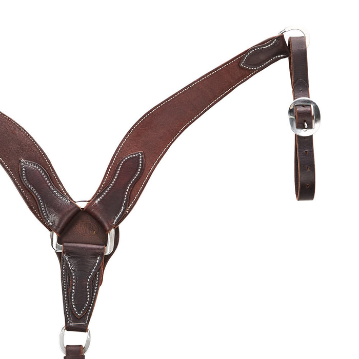 NRS Tack Roughout Chocolate Harness 2 3/4in Tapered Breast Collar
