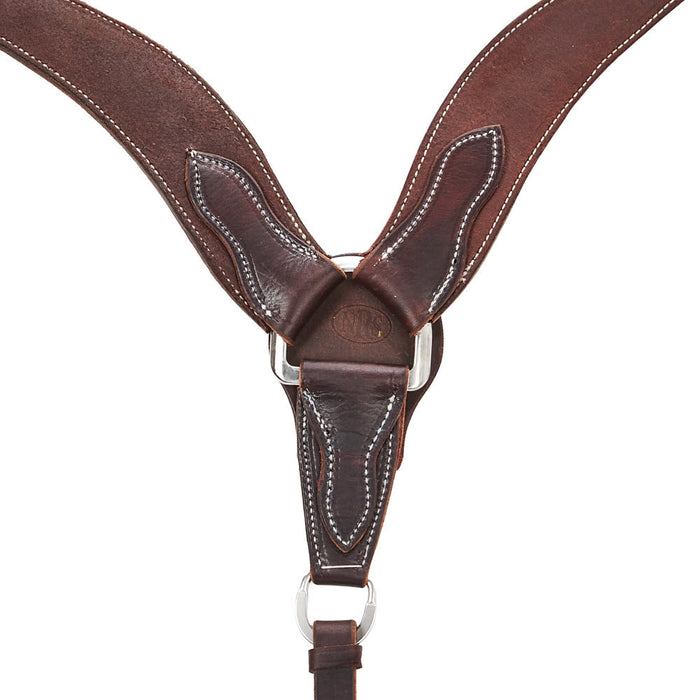 NRS Tack Roughout Chocolate Harness 2 3/4in Tapered Breast Collar