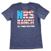 NRS Ranch Flag Logo Navy Tee Shirt