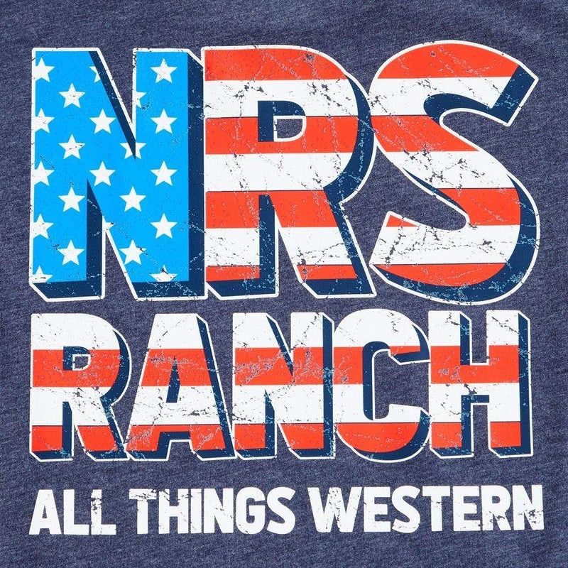 NRS Ranch Flag Logo Navy Tee Shirt
