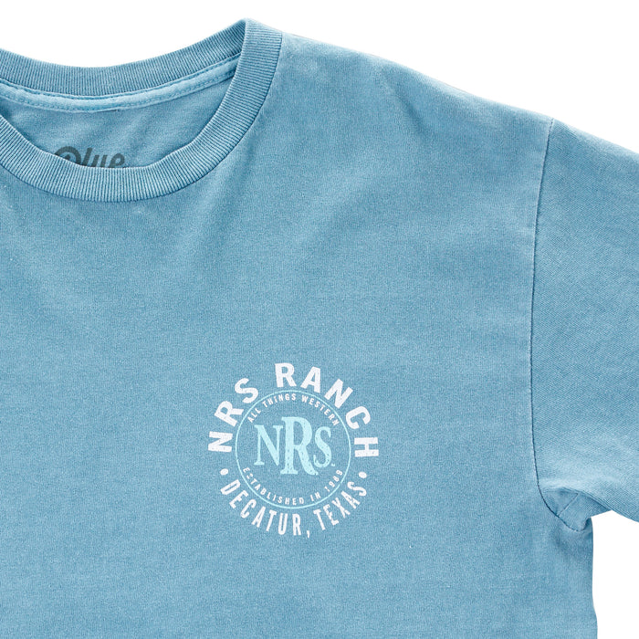 NRS Ranch Round Logo Denim Blue Tee