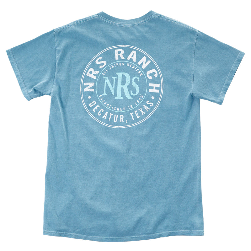 NRS Ranch Round Logo Denim Blue Tee