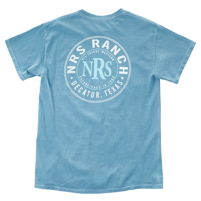 NRS Ranch Round Logo Denim Blue Tee