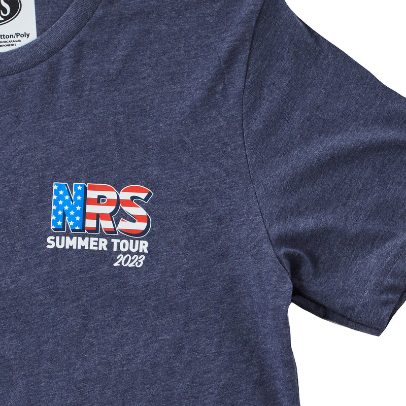 NRS Summer Tour 23 Heather Navy Flag Tee