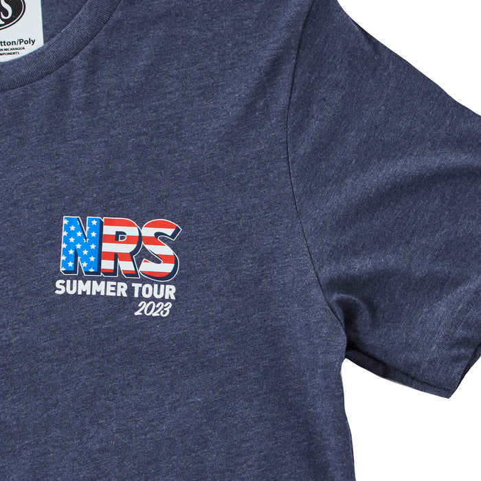 NRS Summer Tour 23 Heather Navy Flag Tee