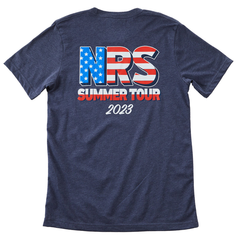 NRS Summer Tour 23 Heather Navy Flag Tee