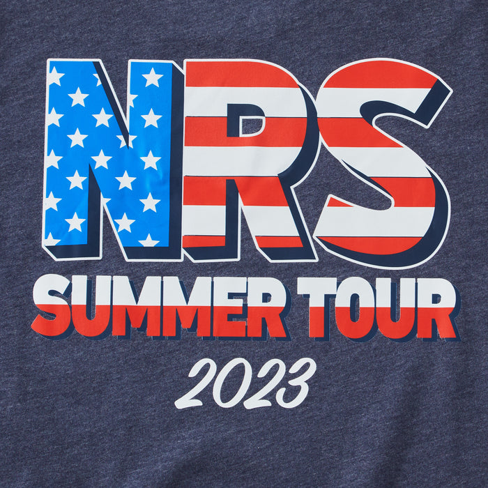 NRS Summer Tour 23 Heather Navy Flag Tee