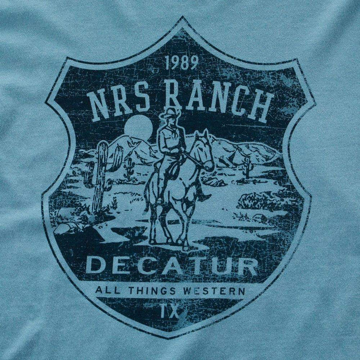 NRS Ranch Cowboy Denim Blue Long Sleeve Tee