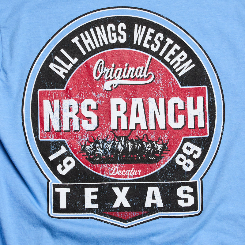 NRS All Things Western Blue Longhorn Tee