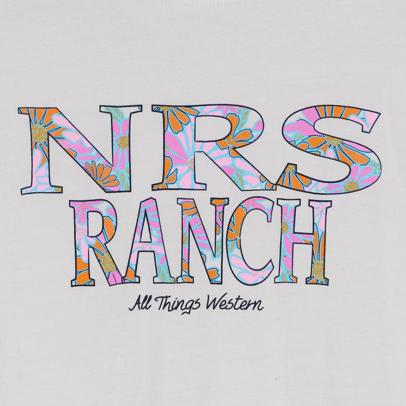 NRS Ranch Cappuccino Floral Logo Tee