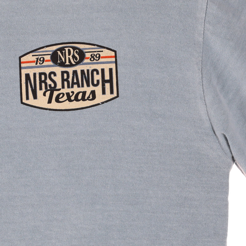 NRS Ranch Denim Stripe Logo Tee