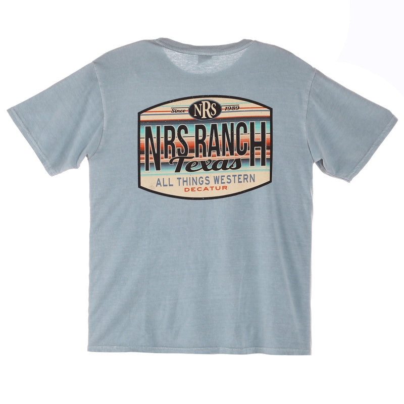 NRS Ranch Denim Stripe Logo Tee