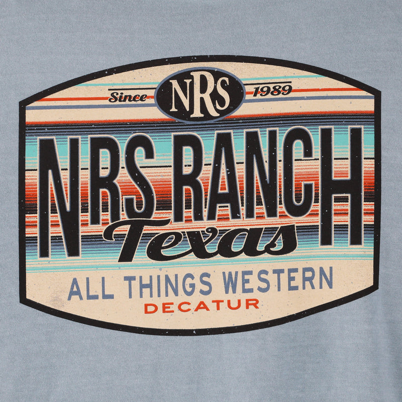 NRS Ranch Denim Stripe Logo Tee
