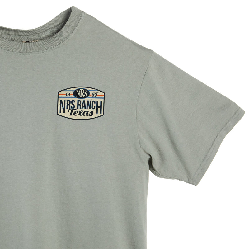 NRS Ranch Pale Jade Stripe Logo Tee