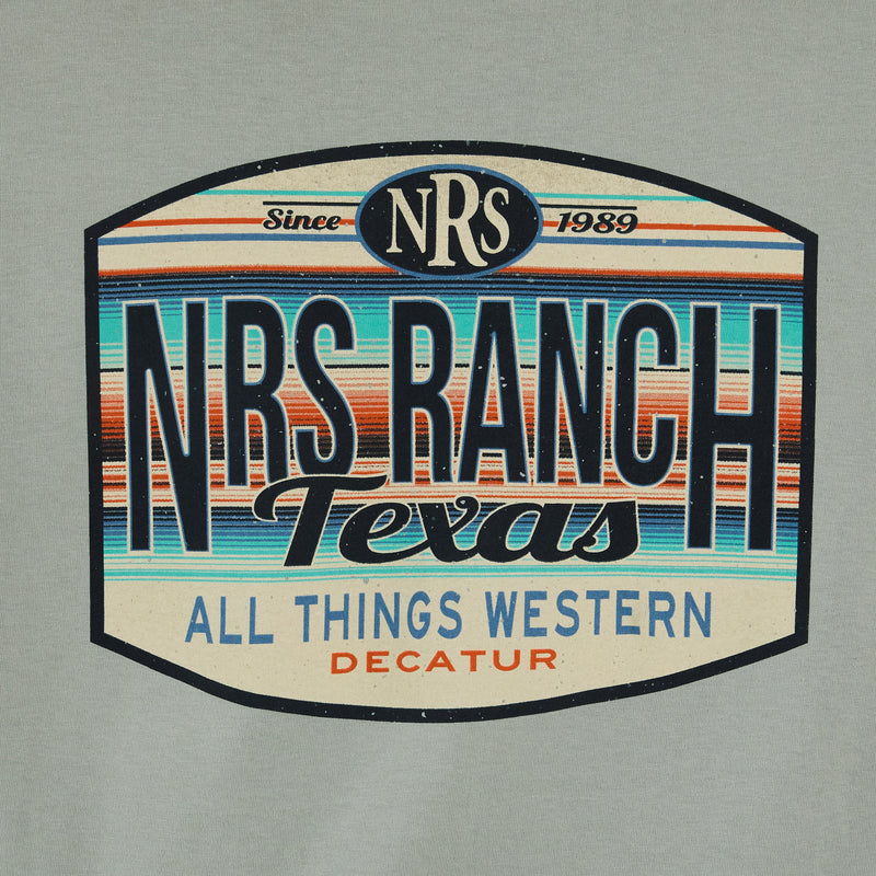 NRS Ranch Pale Jade Stripe Logo Tee