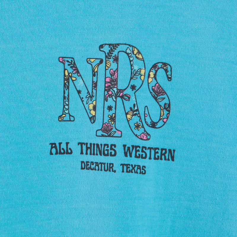 NRS All Things Western Floral Logo Caribbean Tee
