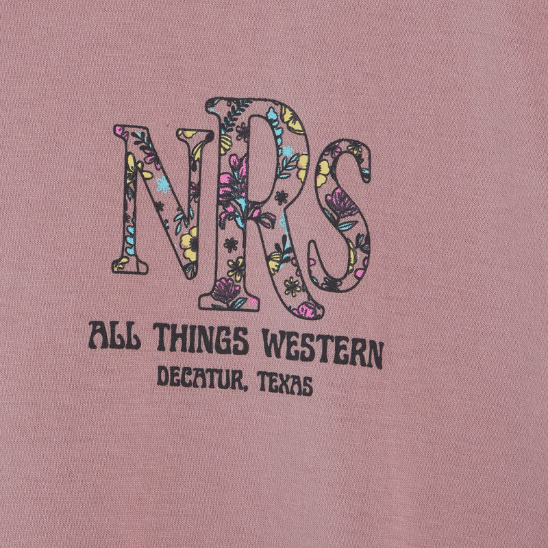 NRS All Things Western Floral Logo Mauvelous Tee