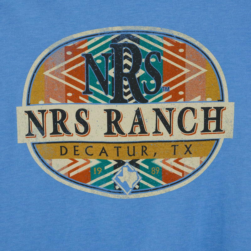 NRS NRS Ranch Blue Aztec Circle Logo Tee