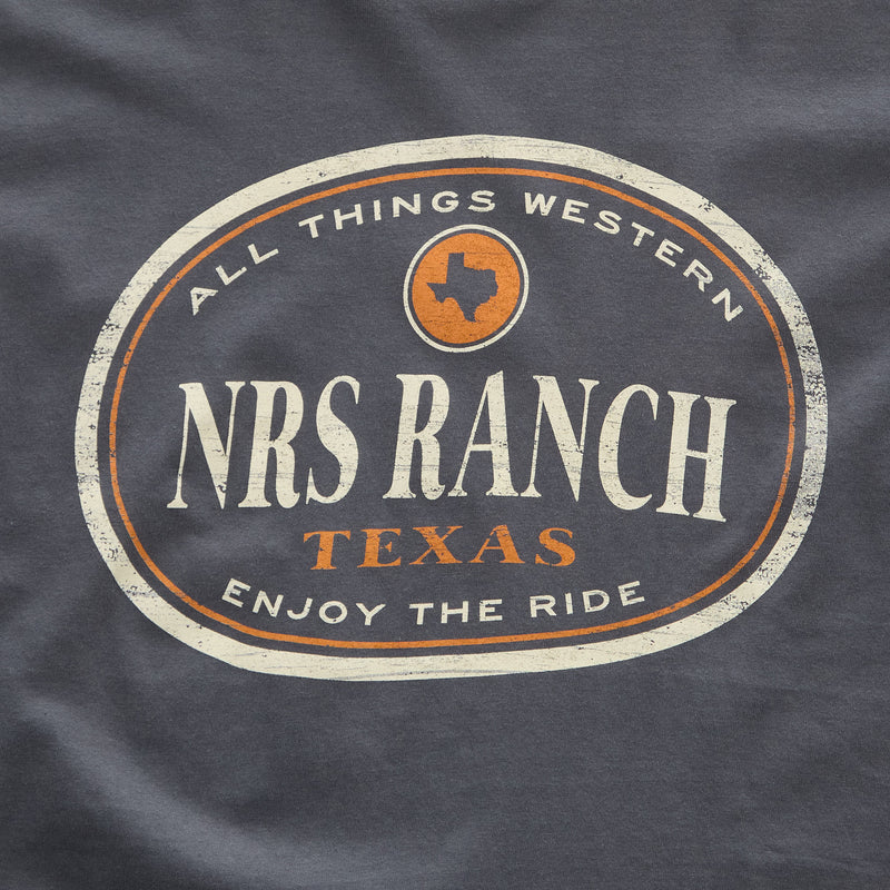 NRS NRS Ranch Oval Logo Coal Long Sleeve Tee