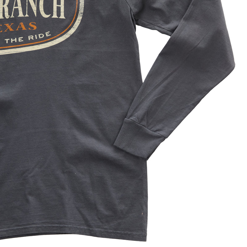NRS NRS Ranch Oval Logo Coal Long Sleeve Tee