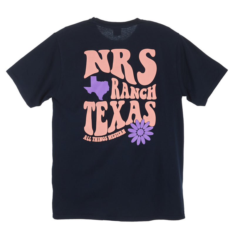 NRS NRS Ranch Texas Groovy Logo Reactive Navy Tee
