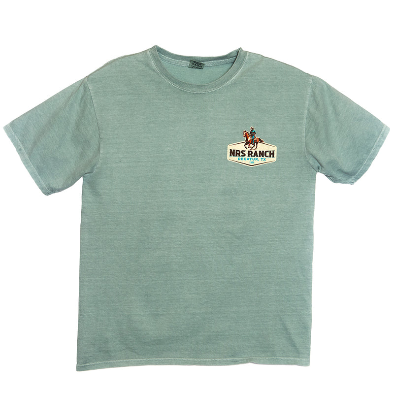 NRS NRS Ranch Pale Jade Southwest Logo with Cowboy Tee