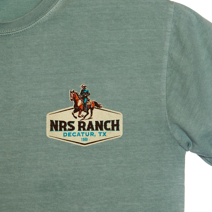 NRS NRS Ranch Pale Jade Southwest Logo with Cowboy Tee