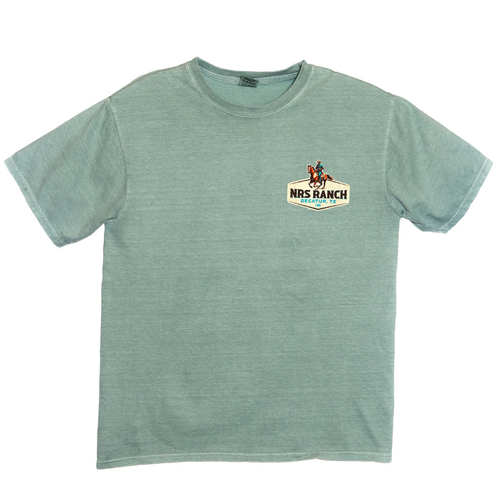 NRS NRS Ranch Pale Jade Southwest Logo with Cowboy Tee